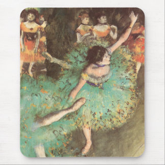 Alfombrilla De Ratón El bailarín verde de Edgar Degas, Ballet Vintage