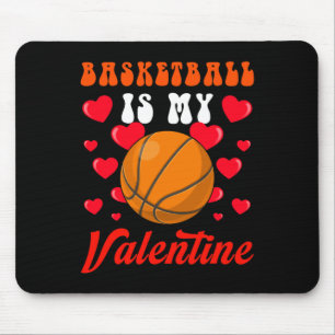 Alfombrilla De Ratón El baloncesto es mi Día de San Valentín más amante