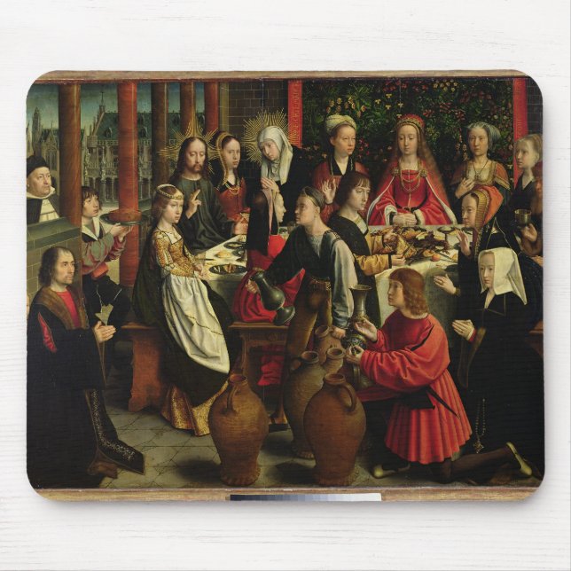 Alfombrilla De Ratón El banquete de la boda en Cana, c.1500-03 (Frente)