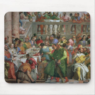 Alfombrilla De Ratón El banquete de la boda en Cana, detalle de