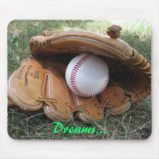 Alfombrilla De Ratón El béisbol soña… Mousepad (Frente)