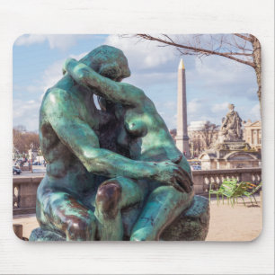 Alfombrilla De Ratón El beso de Auguste Rodin en las Tullerías, París