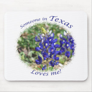 Alfombrilla De Ratón El Bluebonnet "alguien en Tejas me ama" Mousepad