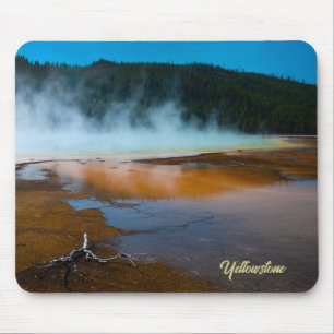 Alfombrilla De Ratón el borde de la gran Primavera Primaria Yellowstone