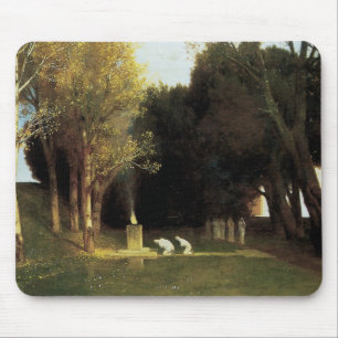 Alfombrilla De Ratón El Bosque Sagrado por Arnold Bocklin, Arte Vintage