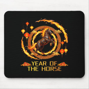 Alfombrilla De Ratón El Caballo de Fuego Chino