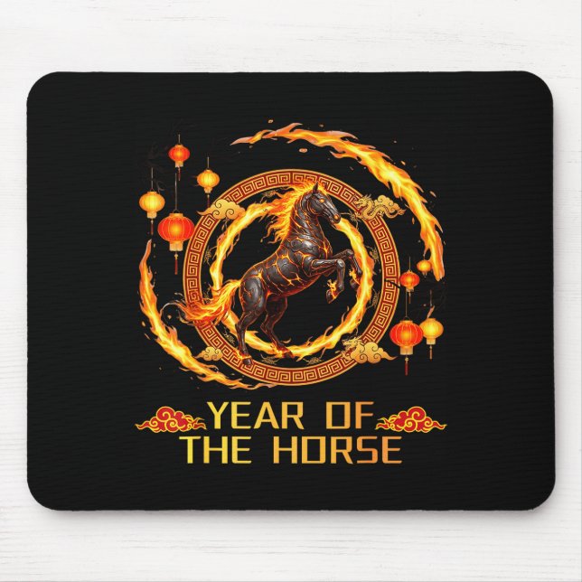 Alfombrilla De Ratón El Caballo de Fuego Chino (Frente)