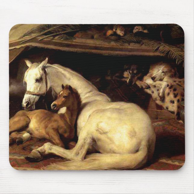 Alfombrilla De Ratón El caballo del vintage (Frente)