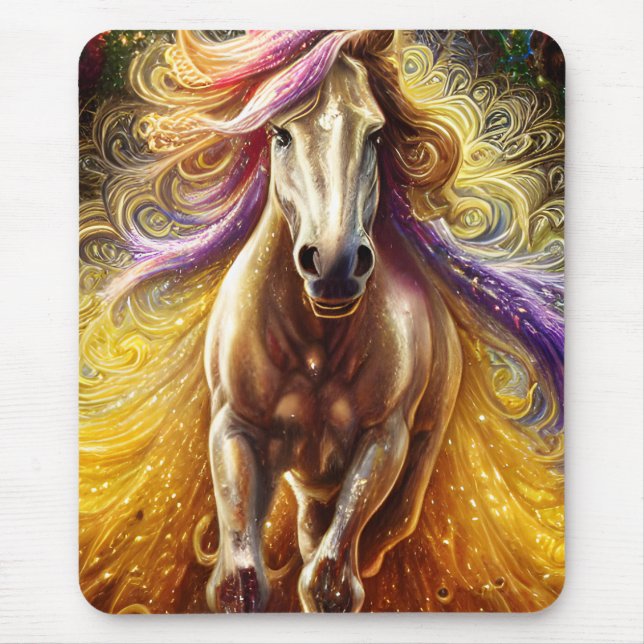 Alfombrilla De Ratón El caballo dorado (Frente)