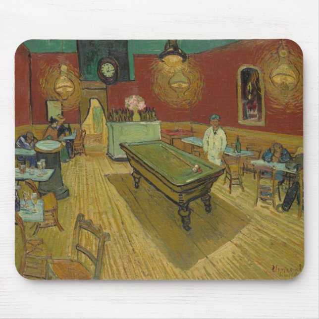 Alfombrilla De Ratón El café nocturno de Vincent van Gogh (Frente)