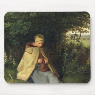Alfombrilla De Ratón El calcetero o, el Shepherdess asentado, 1858-60