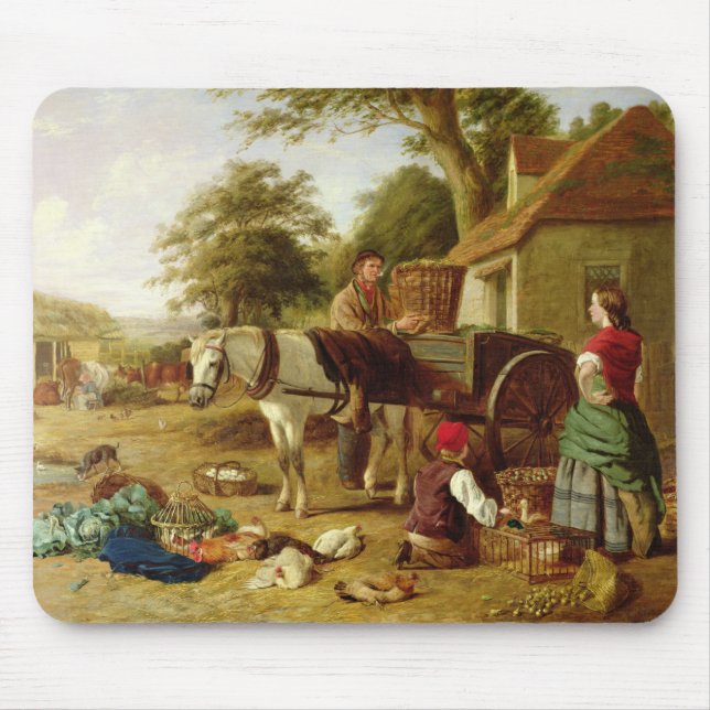 Alfombrilla De Ratón El carro del mercado, 1864 (aceite en lona) (Frente)
