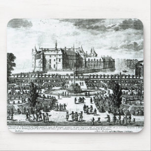 Alfombrilla De Ratón El castillo francés de Chantilly y los jardines