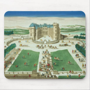 Alfombrilla De Ratón El castillo francés Rambouillet, grabada por