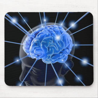 Alfombrilla De Ratón El cerebro emite Mousepad