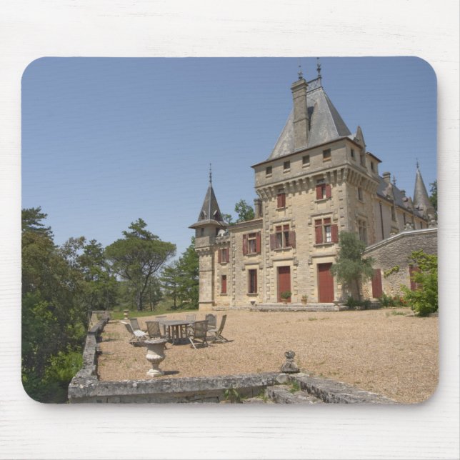 Alfombrilla De Ratón El Chateau magnífico de Pressac y jardín (Frente)