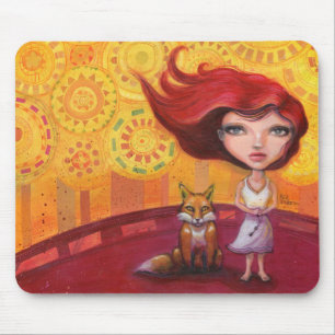 Alfombrilla De Ratón El chica y el Fox