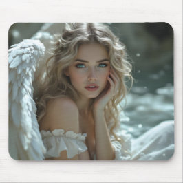 Alfombrilla De Ratón El cielo en sus ojos: Ángel de la maravilla tranqu