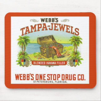 Alfombrilla De Ratón El cigarro Tampa gráfica del vintage Jewels
