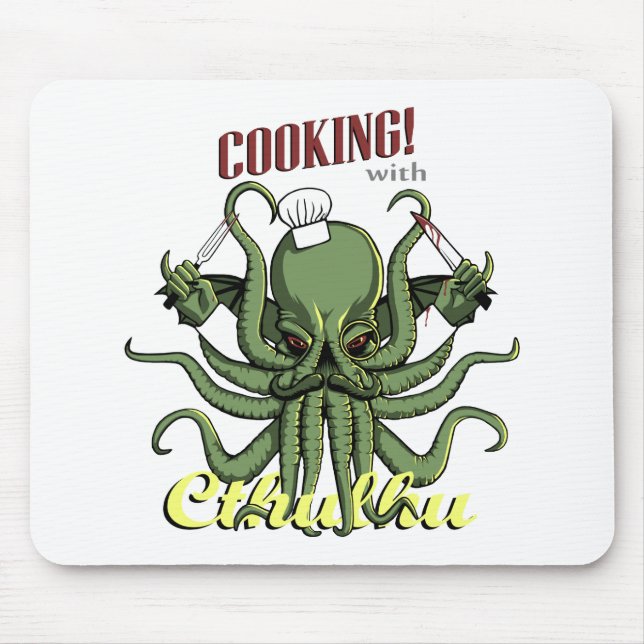 Alfombrilla De Ratón El cocinar con Cthulhu (Frente)