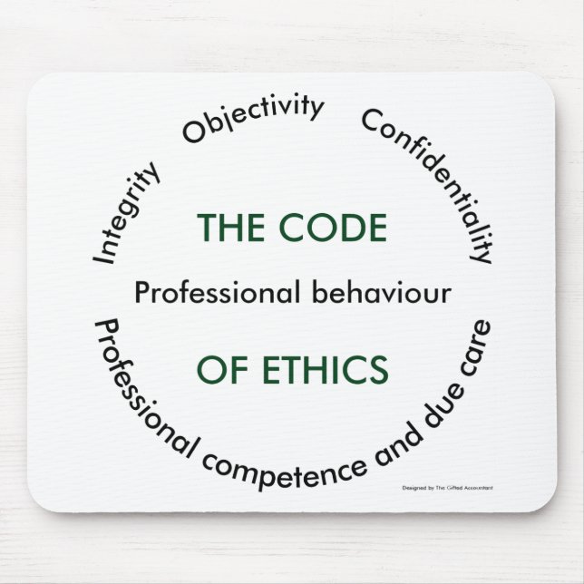 Alfombrilla De Ratón "El código ético - 5 principios fundamentales " (Frente)