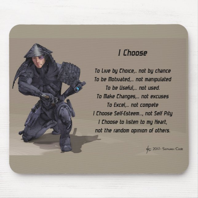 Alfombrilla De Ratón El código MousePad del samurai (Frente)