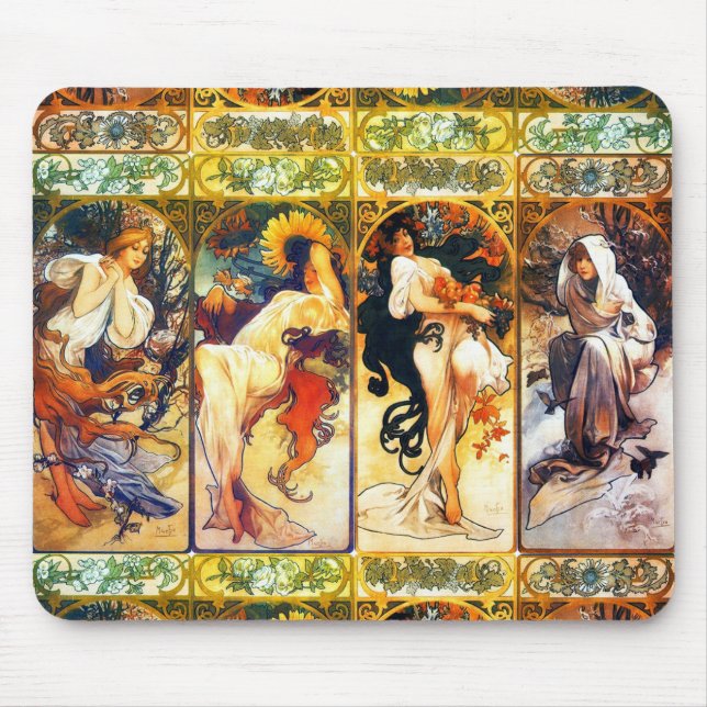 Alfombrilla De Ratón El cojín de ratón de cuatro estaciones (Frente)