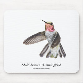 Alfombrilla De Ratón El colibrí Mousepad de Ana masculino
