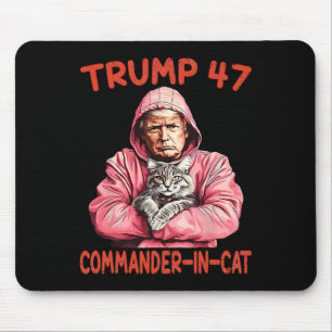Alfombrilla De Ratón El Comandante Trump En Un Gato Gracioso Y Trump