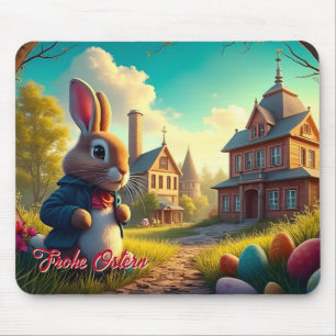 Alfombrilla De Ratón El conejo de Pascua en una misión secreta