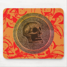 ¡El cráneo! (Diseño Círculo ) Rojo Naranja 2018