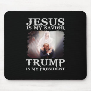 Alfombrilla De Ratón El criminal convicto Jesús es mi salvador Trump es