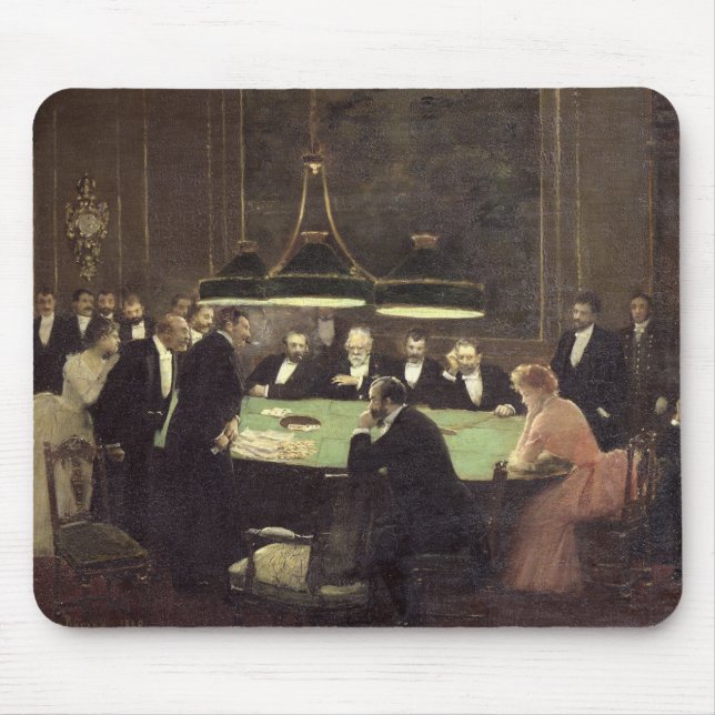 Alfombrilla De Ratón El cuarto del juego en el casino, 1889 (Frente)