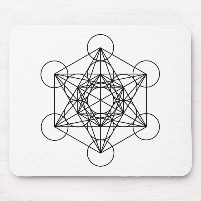 Alfombrilla De Ratón El cubo de Metatron (blanco) (Frente)