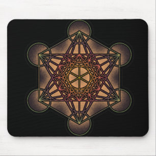 Alfombrilla De Ratón El cubo de Metatron - Símbolo de geometría sagra