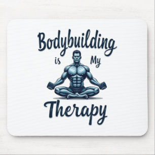 Alfombrilla De Ratón El culturismo es mi terapia Diseño muscular medita