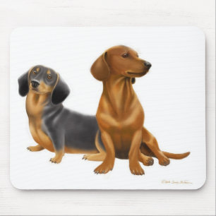 Alfombrilla De Ratón El Dachshund persigue Mousepad