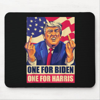 Alfombrilla De Ratón El dedo medio de Donald Trump, Biden Harris Americ