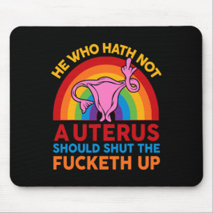 Alfombrilla De Ratón El Dedo Medio De La Camisa Que No Tiene Uterus Deb