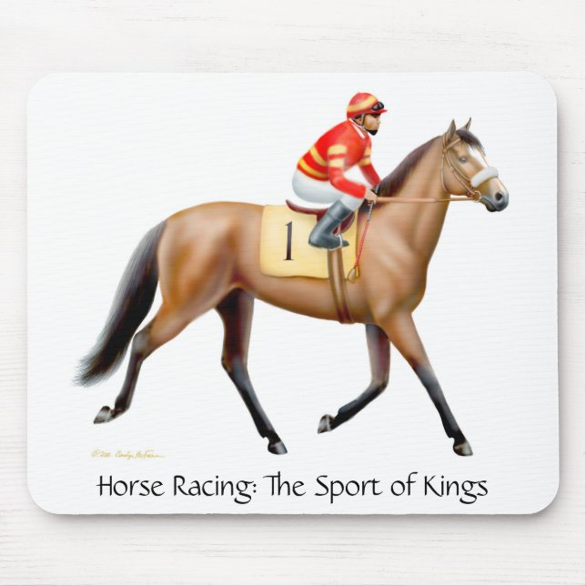 Alfombrilla De Ratón El deporte de reyes Racehorse Mouse Mat (Frente)