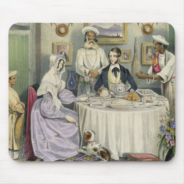 Alfombrilla De Ratón El desayuno, platea 3 de "indios Anglo", engra (Frente)