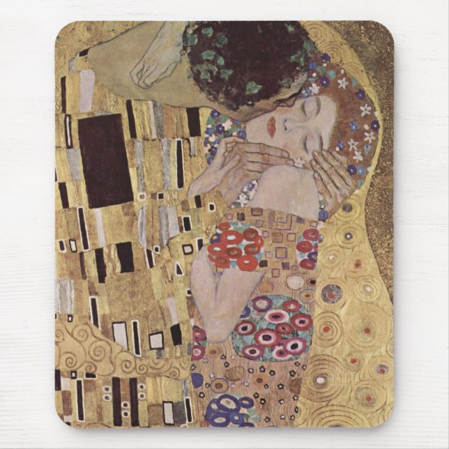Alfombrilla De Ratón El detalle del beso - Gustav Klimt (Frente)