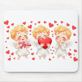 Alfombrilla De Ratón El día de San Valentín 2025: Ángeles 👼 ❤️ agudos