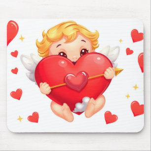 Alfombrilla De Ratón El día de San Valentín 2025: Ángeles 👼 ❤️ agudos