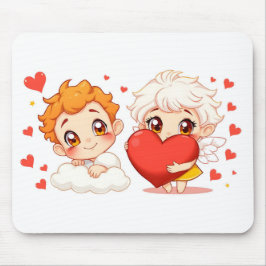 Alfombrilla De Ratón El día de San Valentín 2025: Ángeles 👼 ❤️ agudos