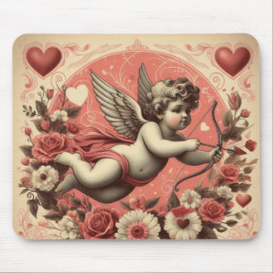Alfombrilla De Ratón El día de San Valentín clásico/vintage/retro cupid