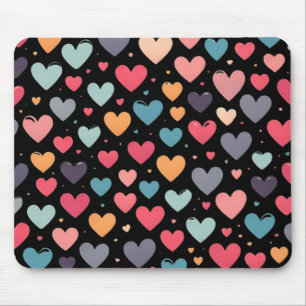 Alfombrilla De Ratón El día de San Valentín de corazones coloridos