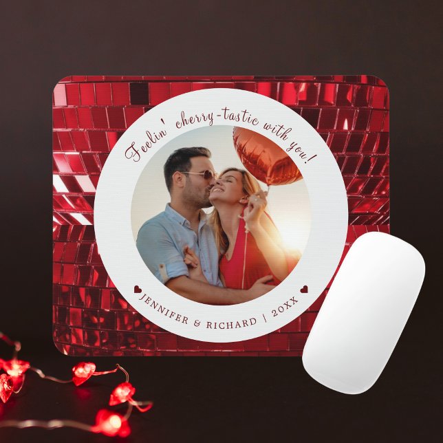 Alfombrilla De Ratón El día de San Valentín personalizado con código de (Cherry Coded Personalized Valentine's Day Mouse Pad)