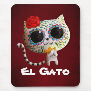 Alfombrilla De Ratón El día del gato lindo muerto