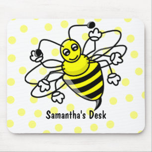 Alfombrilla De Ratón El dibujo animado manosea la abeja Mousepad